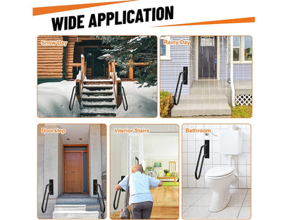 Outdoor Wall Hand Railing Handrail Outdoor Black