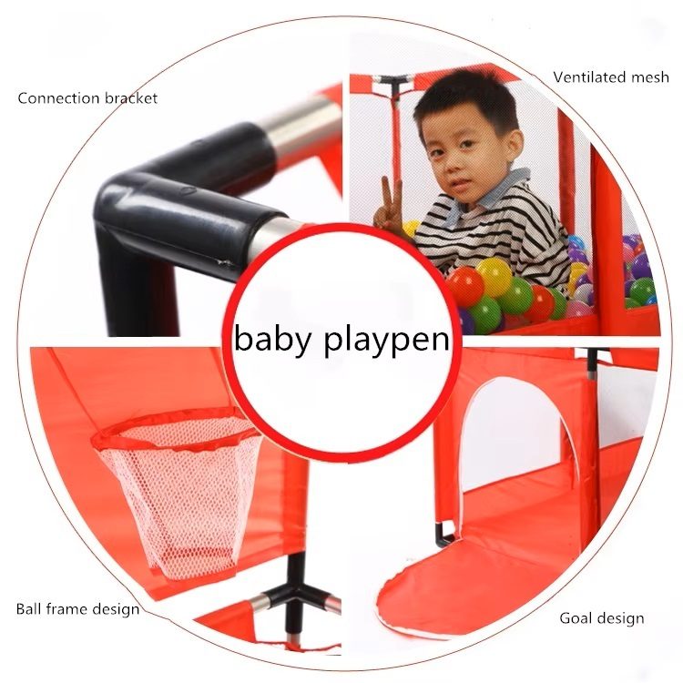 Baby Kids Playpen Yard Fence Play Pen Red
