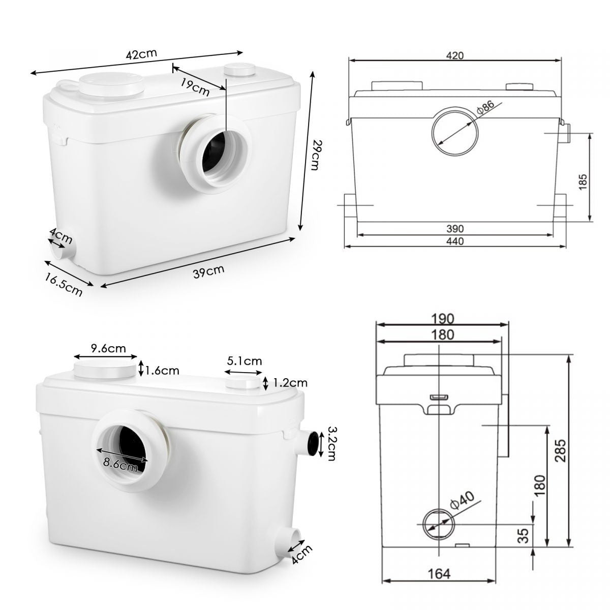 Macerator Pump Sewerage Pump 600W