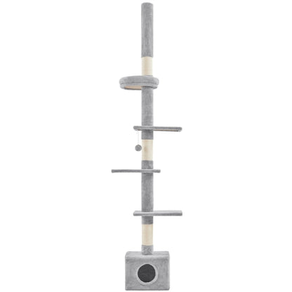 2.3-2.7M Floor-to-Ceiling Cat Tree Adjustable Tall Cat Tower