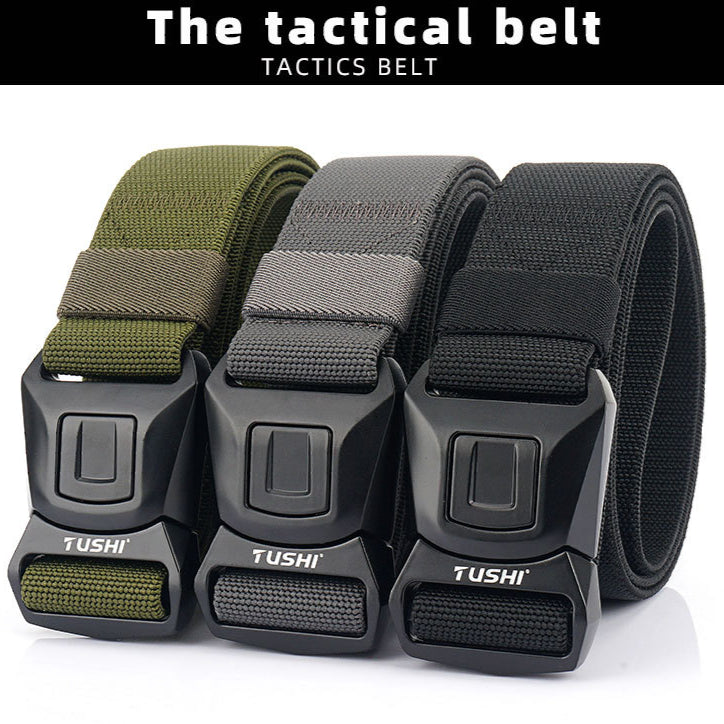 Tactical Belt Military Hiking Nylon Web Rigger Work Belts Heavy-Duty Quick-Relea