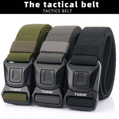 Tactical Belt Military Hiking Nylon Web Rigger Work Belts Heavy-Duty Quick-Relea
