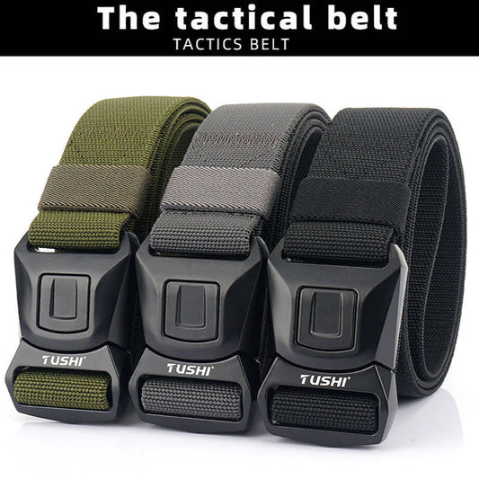 Tactical Belt Military Hiking Nylon Web Rigger Work Belts Heavy-Duty Quick-Relea