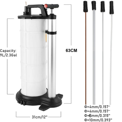 9L Manual Waste Oil Fluid Extractor Pump Fuel Car Boat Transfer
