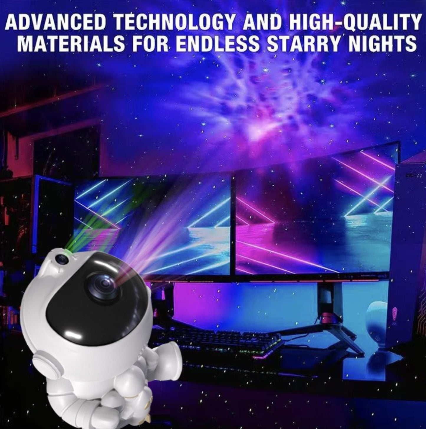 Astronaut Rocket Sky Night Light Projector Lamp