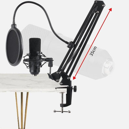 USB Condenser Microphone with Arm Stand for PC Computer