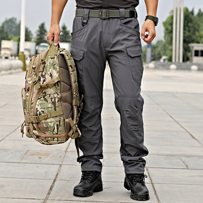 Men's Tactical Pants Water Resistant Flex Ripstop Cargo Pants - Black