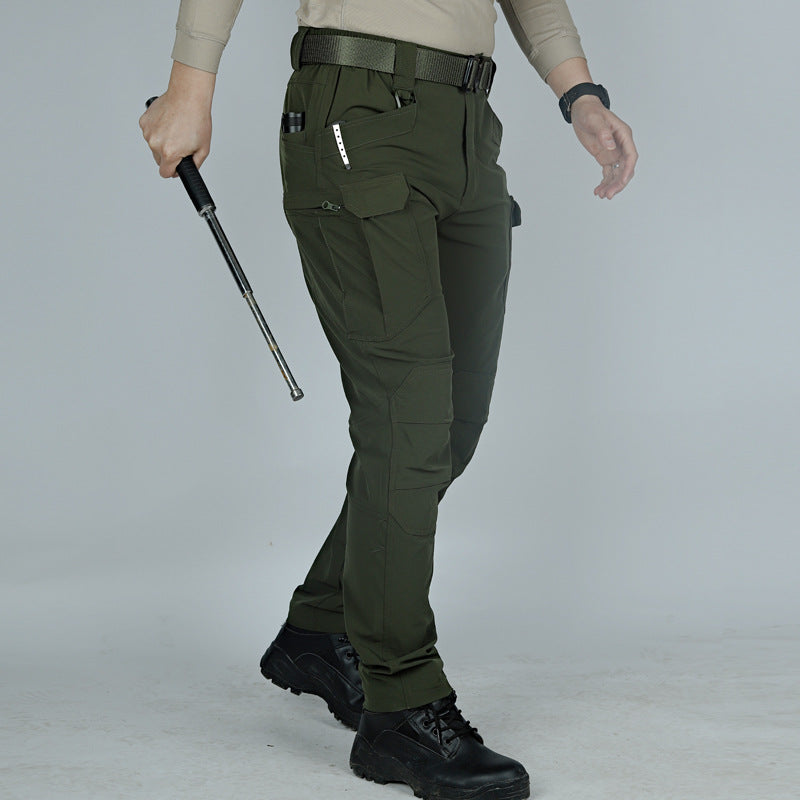 Men's Tactical Pants Water Resistant Flex Ripstop Cargo Pants - Black