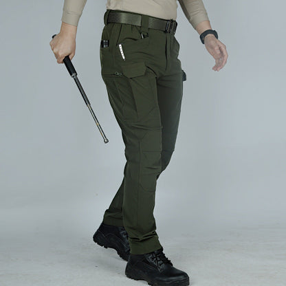 Men's Tactical Pants Water Resistant Flex Ripstop Cargo Pants - Black