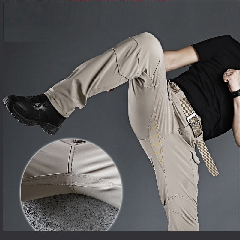 Men's Tactical Pants Water Resistant Flex Ripstop Cargo Pants - Black