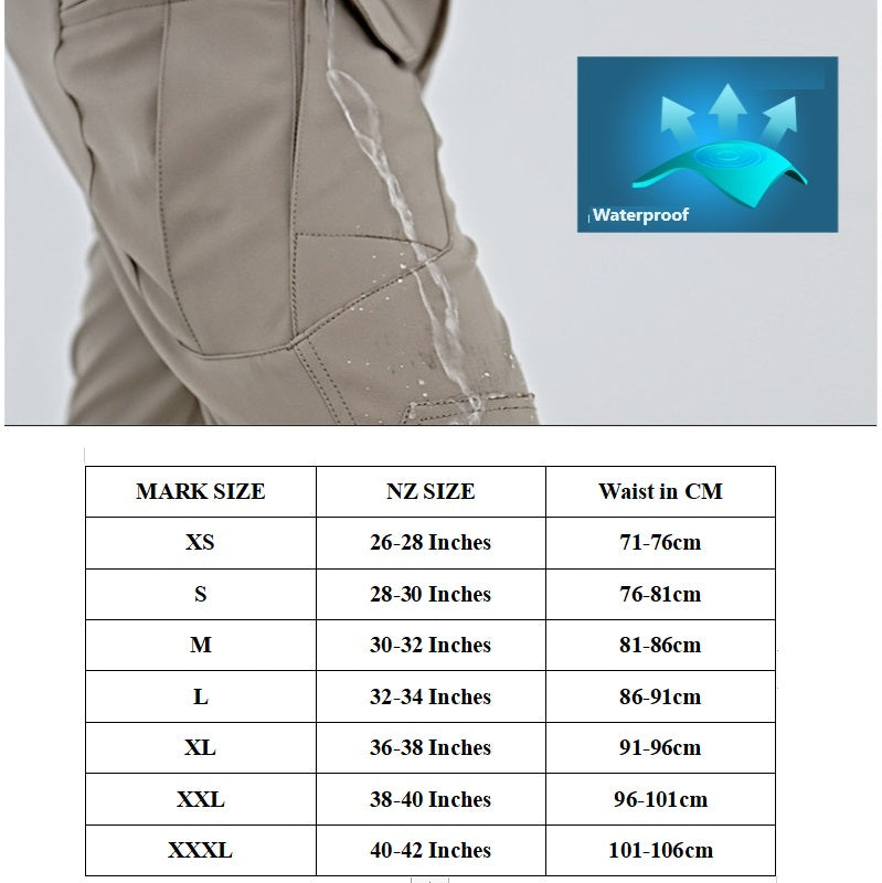 Men's Tactical Pants Water Resistant Flex Ripstop Cargo Pants Lightweight Hiking