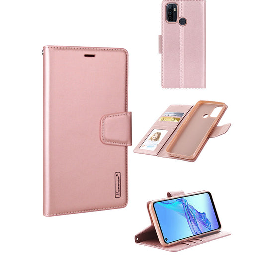 Hanman Mill Series Leather Wallet Flip Compatible with OPPO A53s 2020 Case