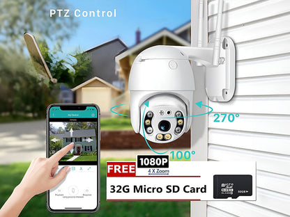 Wireless Security Camera with Indoor/Outdoor Night Vision