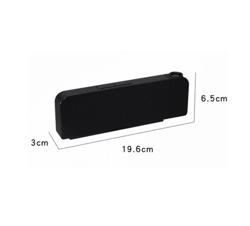Led Digital Alarm Clock with Projection - Black