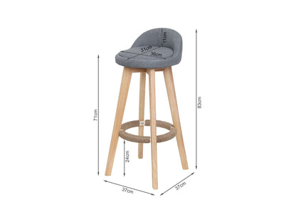 Bar Stools Chair 360 Degree Swivel gray