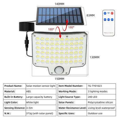 Outdoor Solar Motion Sensor Light Waterproof