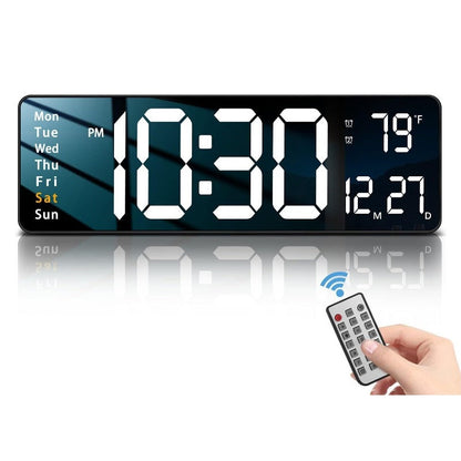 Large Digital Wall Clock 16" with Remote Control USB Powered