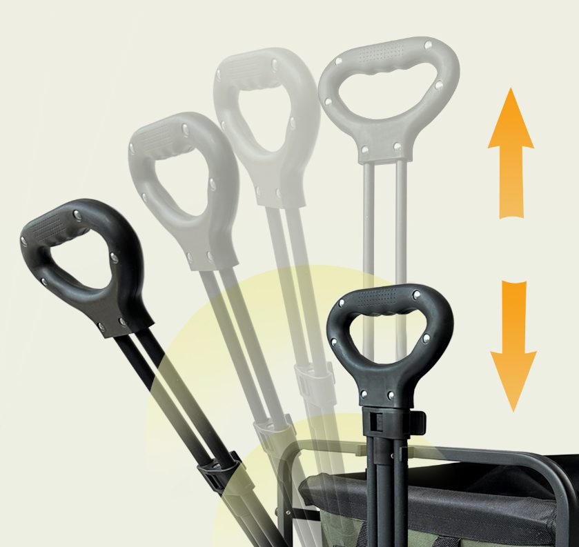 Folding Wagon Cart Large Capacity Foldable Trolley for Beach Camping
