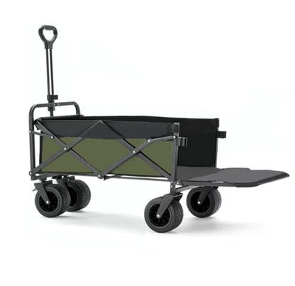 Folding Wagon Cart Large Capacity Foldable Trolley for Beach Camping