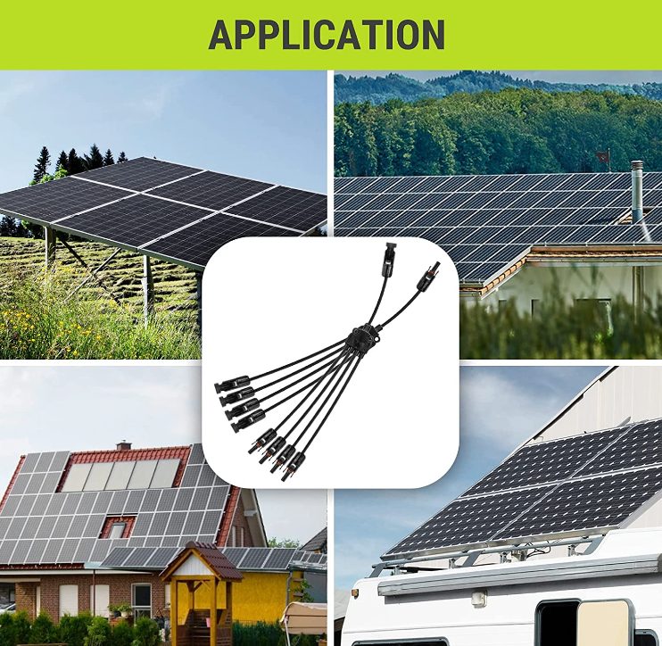 Solar Connectors 4 way MC4 Y Branch Parallel Adapter Cable