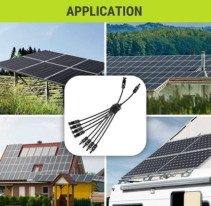 Solar Connectors 4 way MC4 Y Branch Parallel Adapter Cable