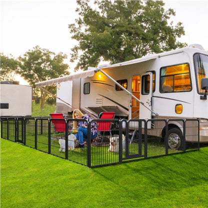 12 Panels Dog Playpen Metal Pet Pen