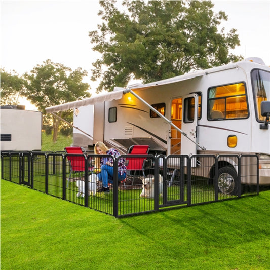 12 Panels Dog Playpen Metal Pet Pen