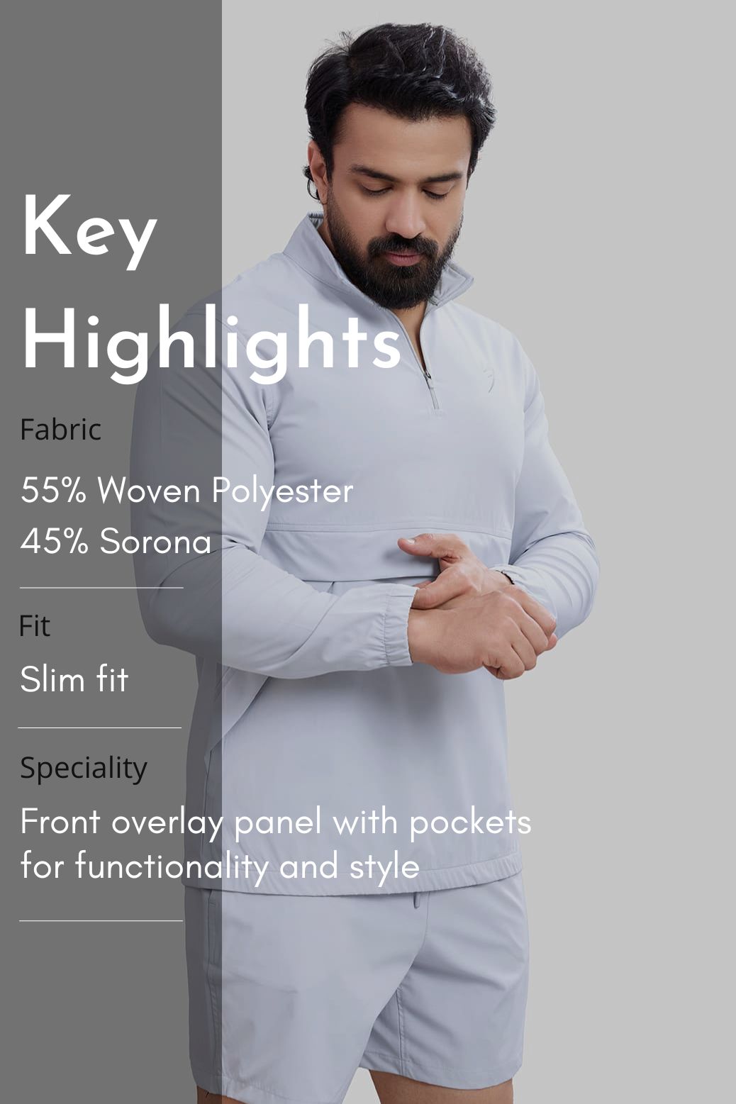 Thread Pullover Light Grey