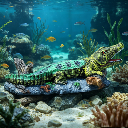 Fish Tank Decoration / Aquarium Ornament, Crocodile