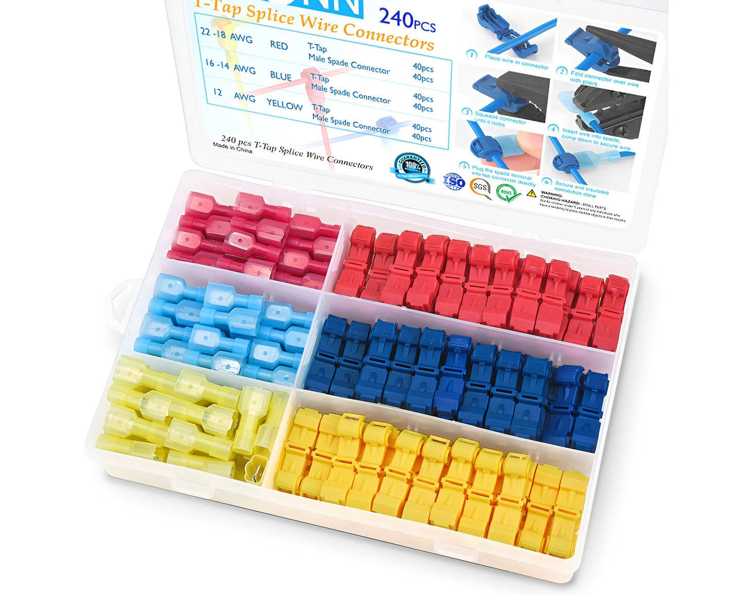 240 piece wire connector set