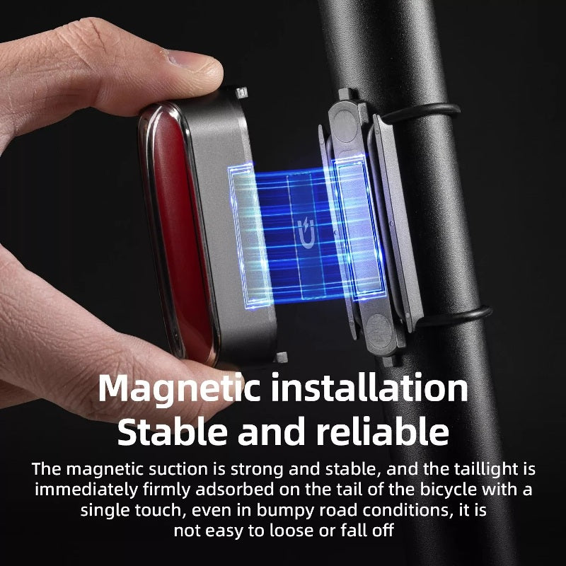 Magnetic Smart Bike Tail Light Rechargeable Rear Light with Brake Sensor