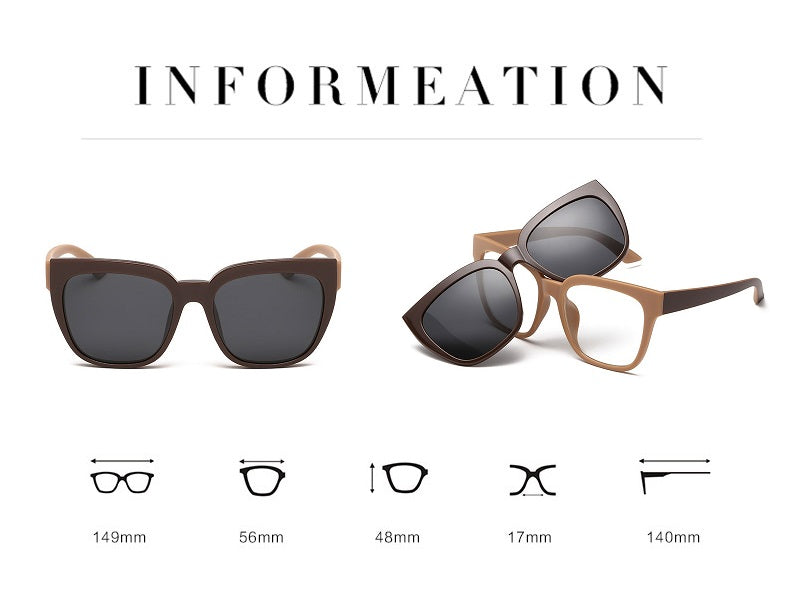 Removable Lens Sunglasses To Clear Lens