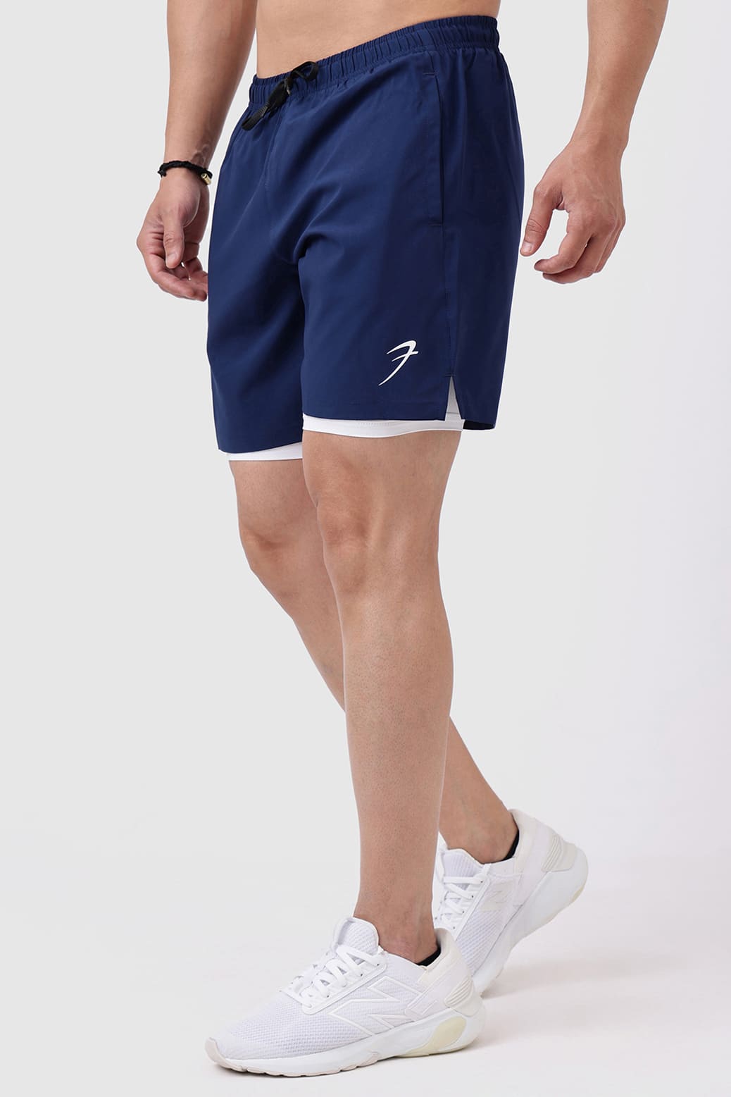 2 in 1 Compression Shorts Navy