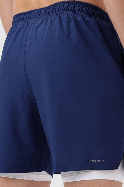2 in 1 Compression Shorts Navy