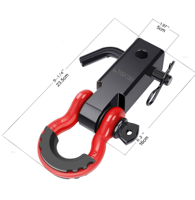 Hitch Receiver Bonus Bow Shackle Tow Bar Recovery Receiver