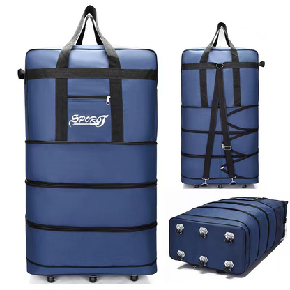 Expandable Extra-Large Travel Duffel Bag with Wheels – Waterproof & Lightweight (6 Wheels) BGMF7155