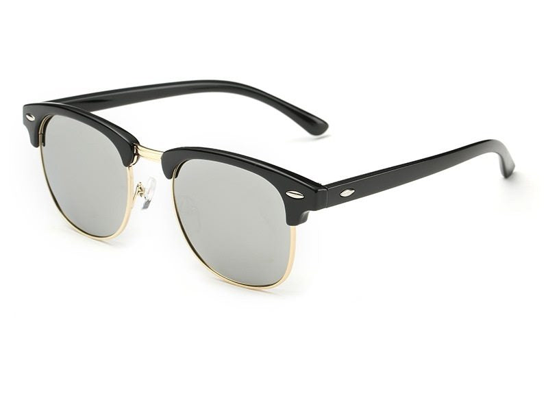 SILVER Mirror Lens HD Polarized Lens Sunglasses Anti-Blue Ray Hydrophobic