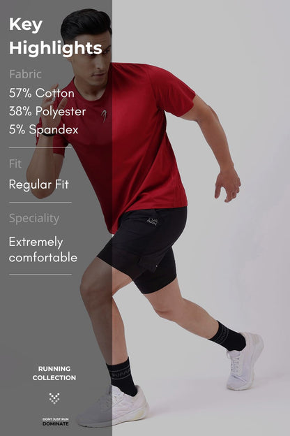 Pulse Running T-shirt Deep Red