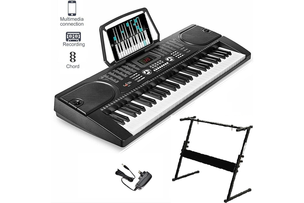 Electronic Keyboard Piano and Piano Stand