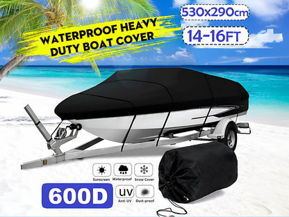 Boat Cover 600D Boat 14-16FT