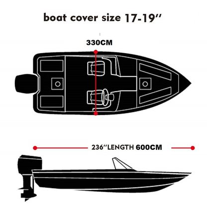Boat Cover 600D Boat 17-19FT