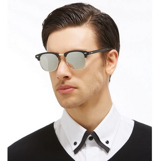 SILVER Mirror Lens HD Polarized Lens Sunglasses Anti-Blue Ray Hydrophobic