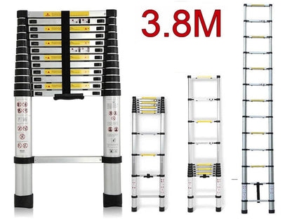 Telescopic Ladder 3.8m Aluminium Extension Ladder