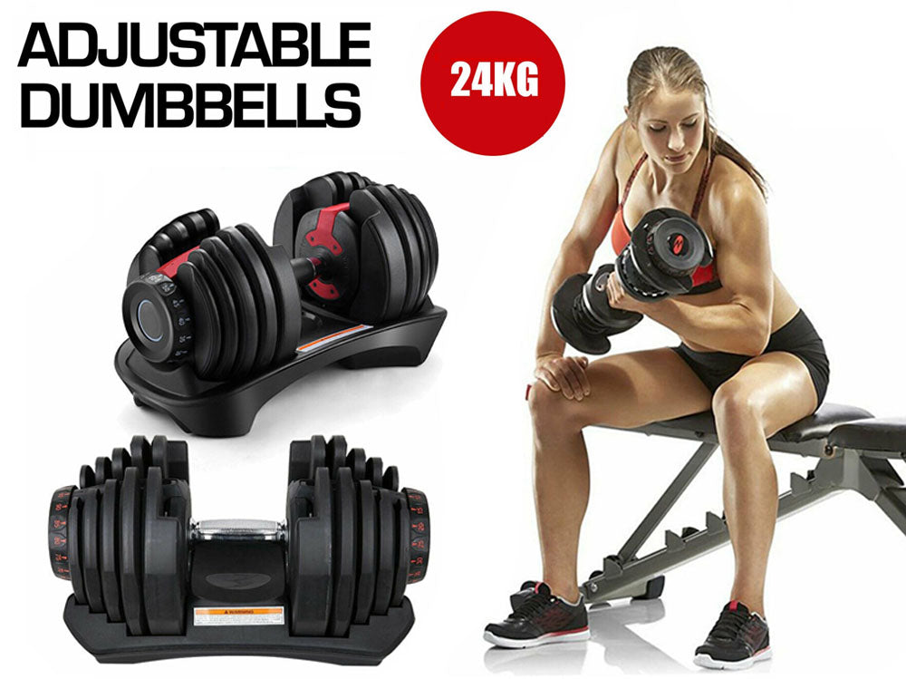 Adjustable Dumbbells 24Kg Adjustable Weights Dumbbells