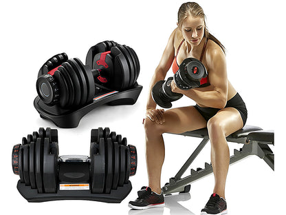 Adjustable Dumbbells 24Kg Pair
