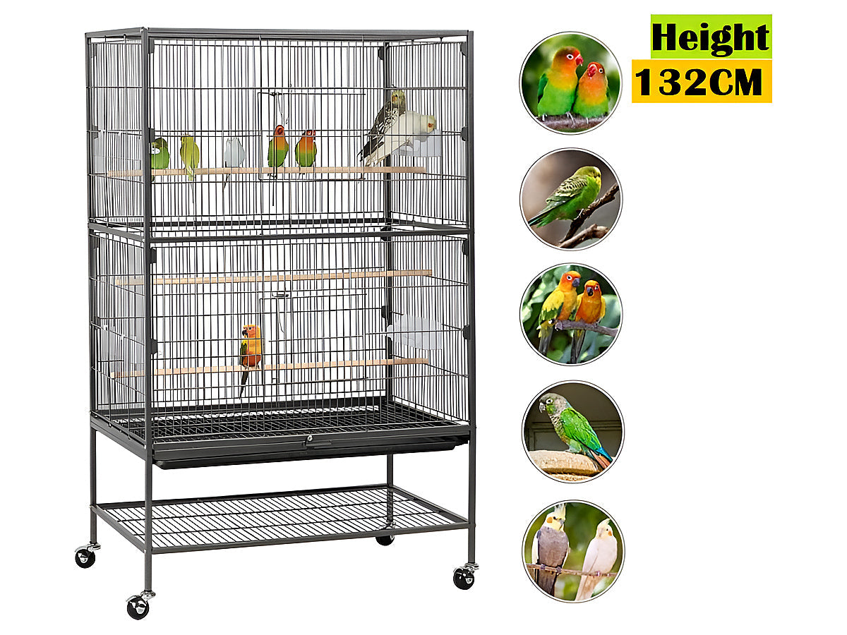 Bird Cage Parrot Aviary Perch Carrier
