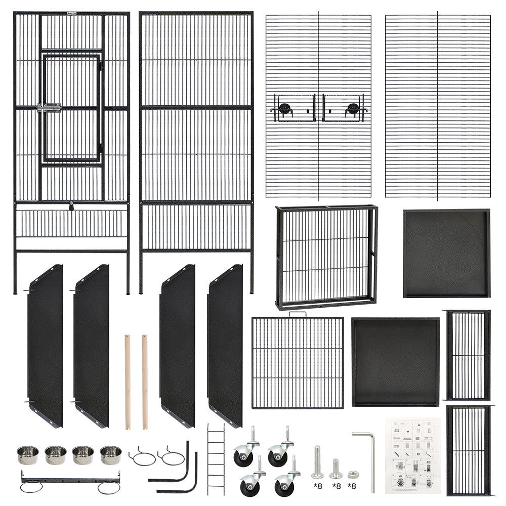 Bird Cage Parrot Aviary Perch Carrier