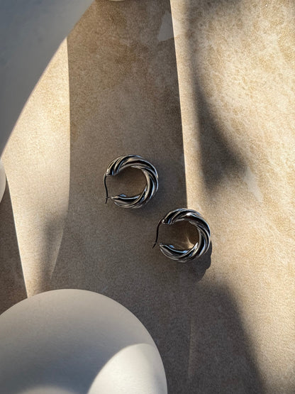 Tāwhirowhiro Silver Earrings