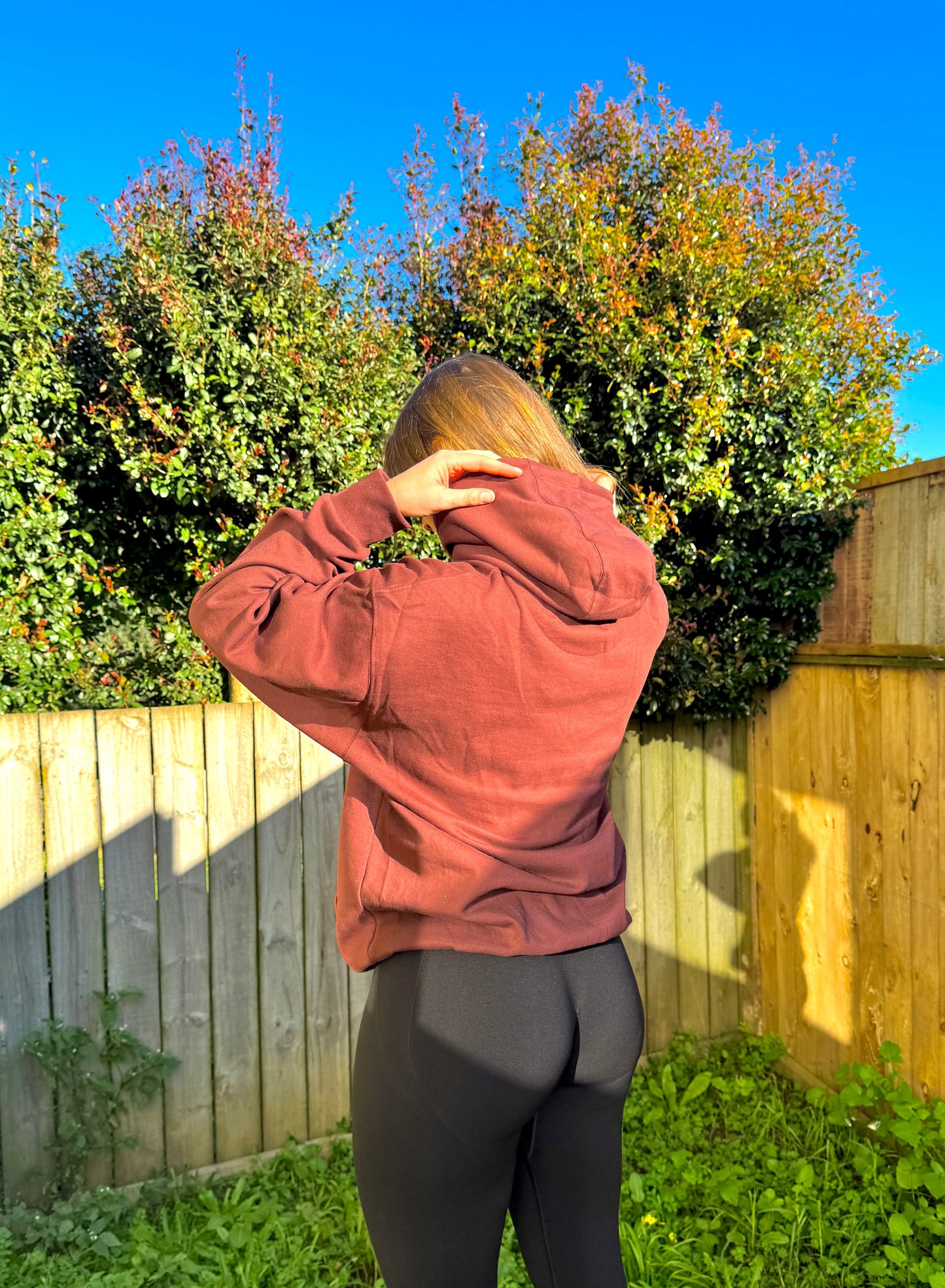 Unisex Signature Oversized Hoodies Brown