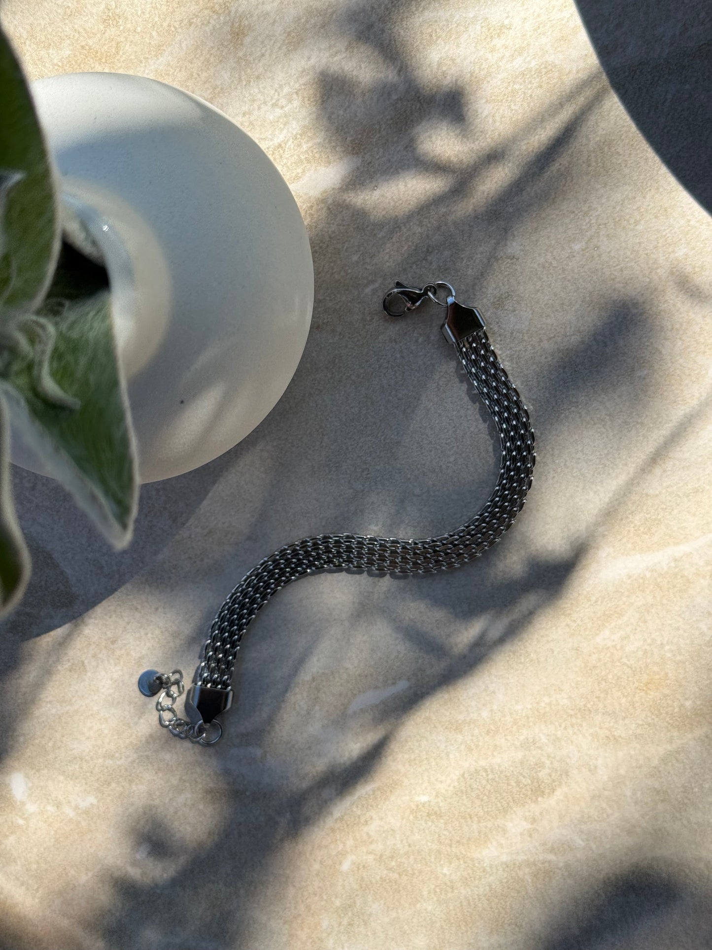 Ataahua Silver Braided Mesh Bracelet